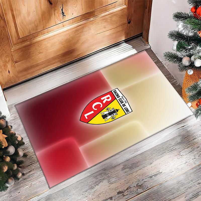 Lens FC Soccer Football Pattern Soft Area Rug Non Slip Indoor Floor Carpet Sports Decor Mat for Bedroom