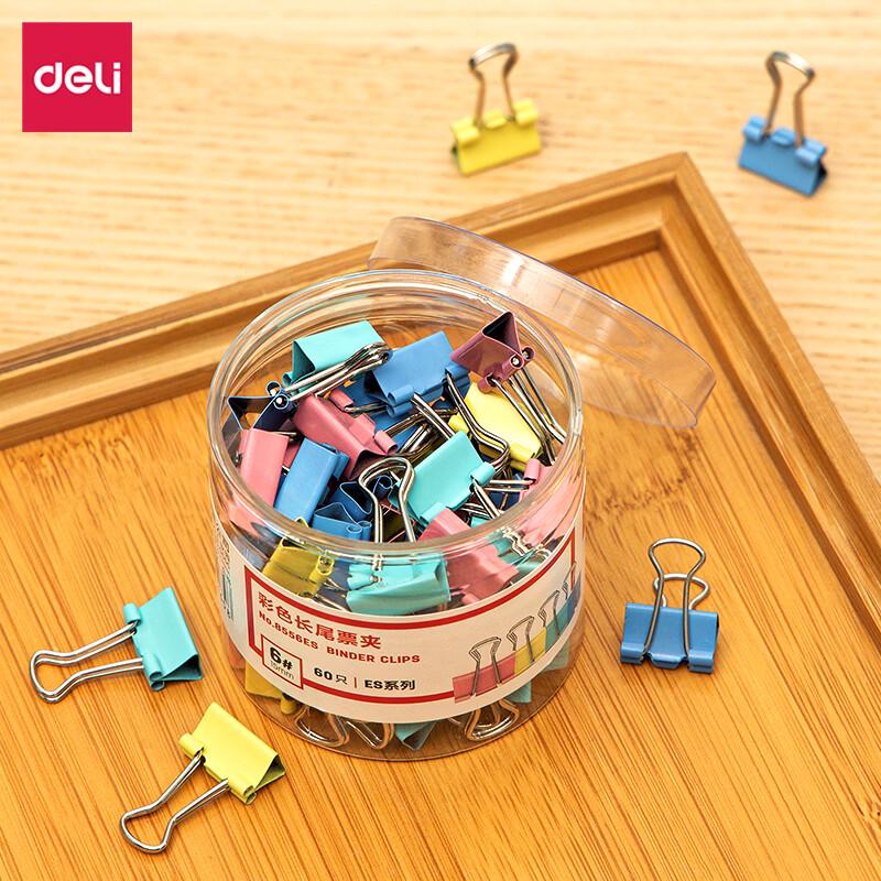 Deli 8556ES Colorful Binder Clips