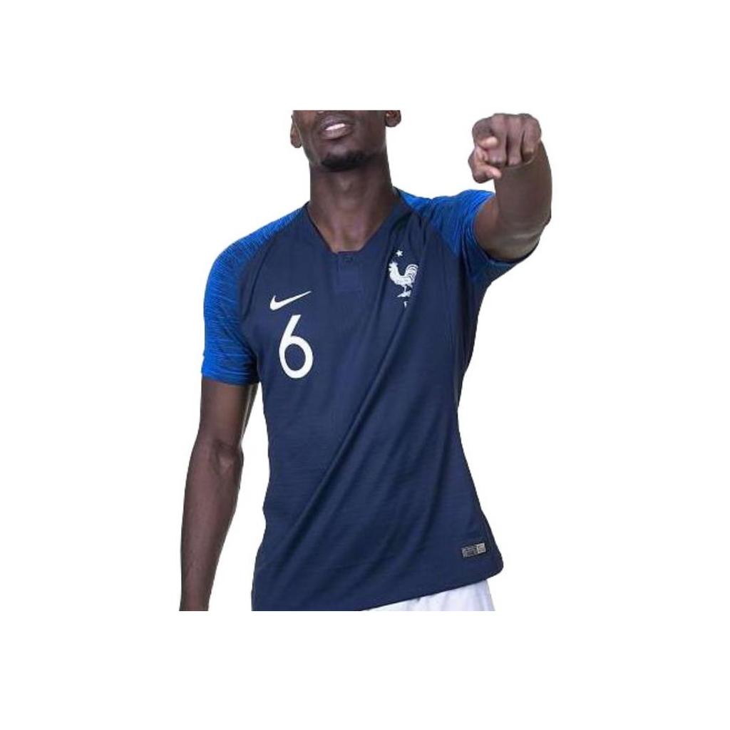 Nike Чемпионат мира по футболу 2018 года, сборная Франции, домашний стадион, футболка с логотипом и v-образным вырезом, мужские топы, темно-синий 893872-451