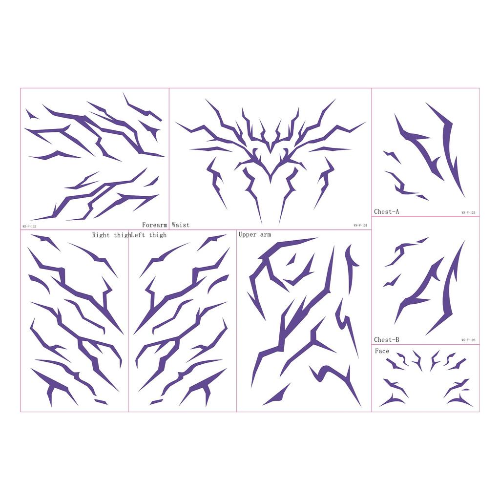 Временные татуировки K-Pop с лазерным свечением: Водонепроницаемые наклейки для всего тела для косплея, наклейки на лицо для вечеринки