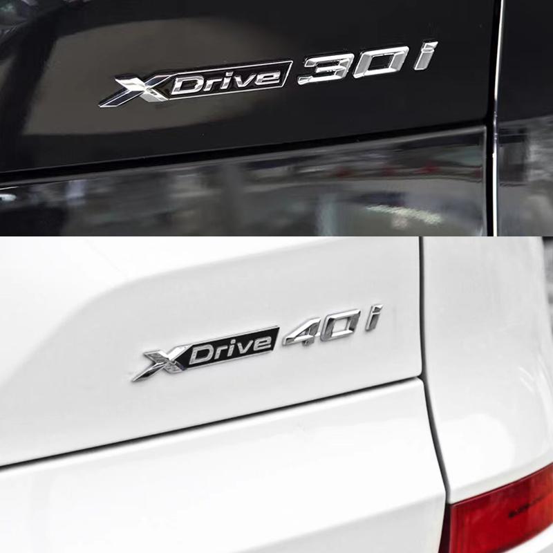 Car Rear Trunk Letters Badge Emblem Decals Sticker For BMW XDrive 20i 25i 28i 30i 35i 40i 48i 50i 20d 25d 28d 30d 35d 40d 48d