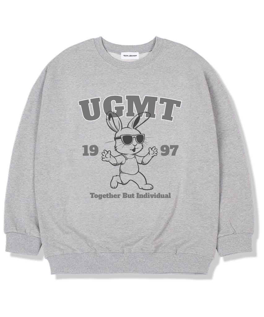 UNION GARMENTS Свободный свитшот с подкладкой из флиса 'Run Rabbit' Серый