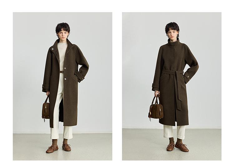 LILY wool double-sided woolen coat for women