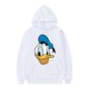 Новые худи Disney Дональд Дак 2024 года для мужчин и женщин, повседневные, в стиле хип-хоп, уличная одежда, толстовки с длинными рукавами, осенние топы и пальто для мальчиков и девочек.