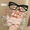 3pcs Cat Eye Glasses Women Glasses Frame EyeGlasses Fashion Vintage Anti Blue Light Eyewear Clear Men Glases