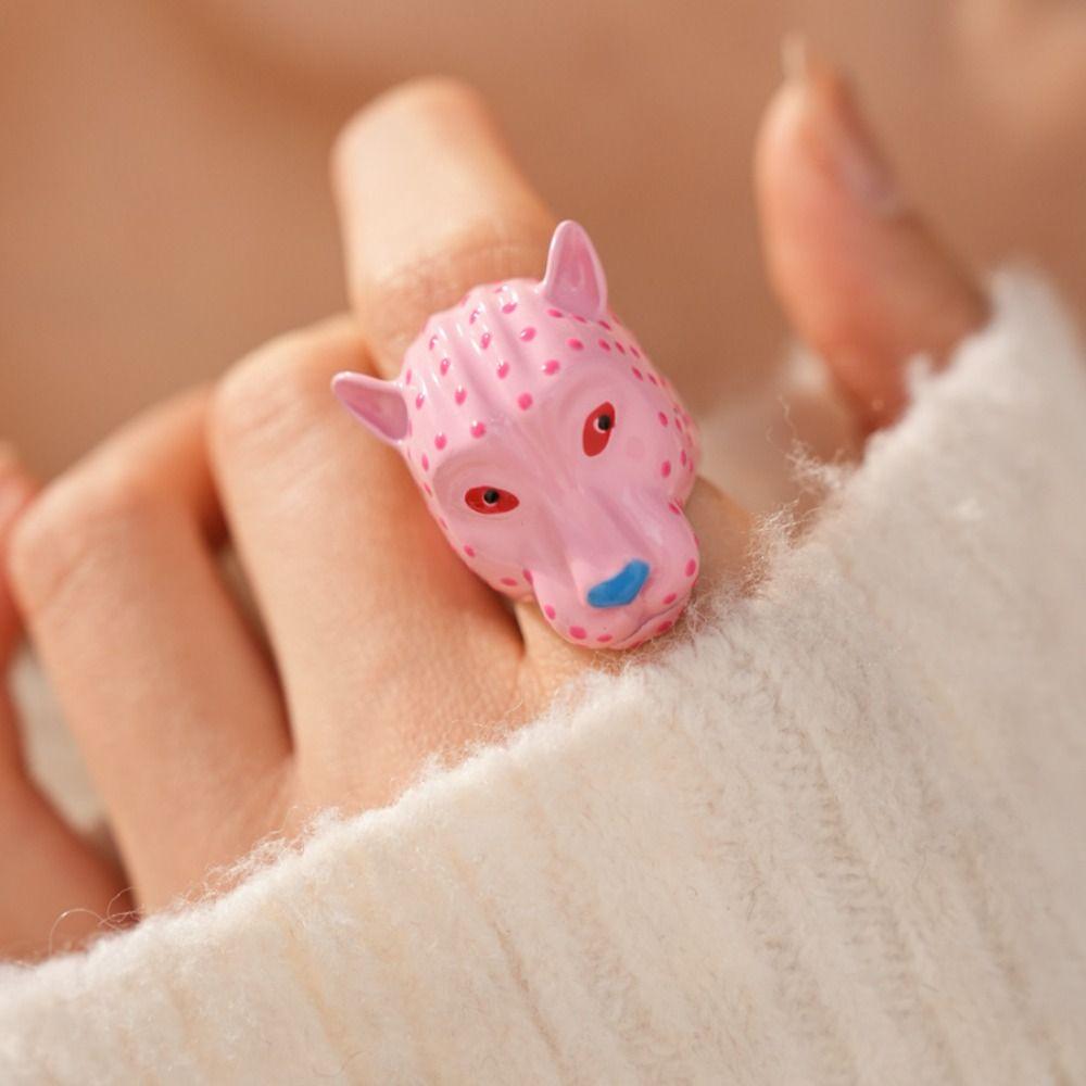 Adjustable Drip Ring Metal Animal Ring Exaggerated Irregular Opening Ring Gifts for Women Girl