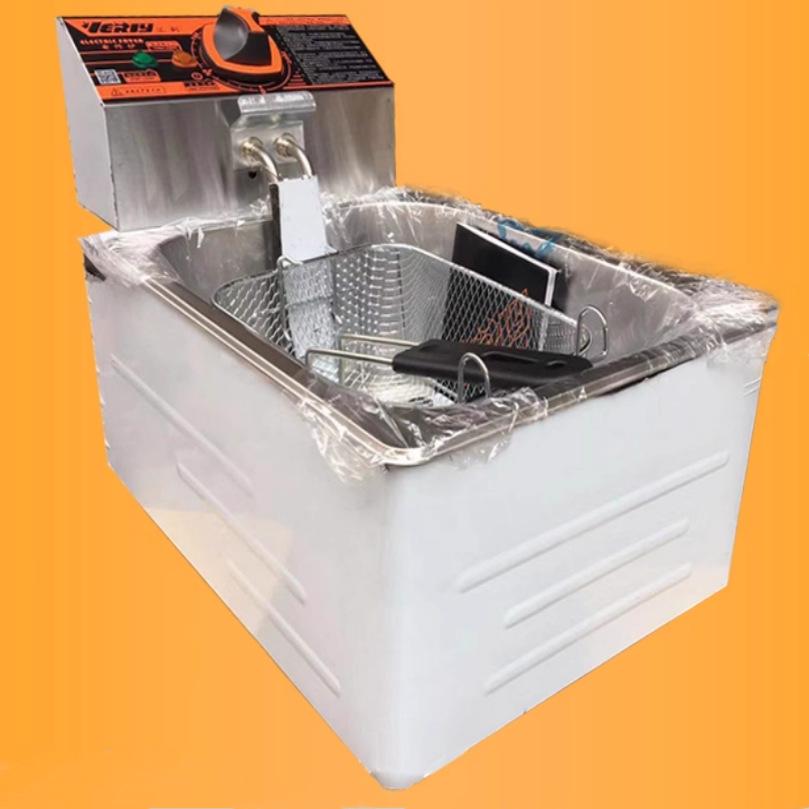 Электрическая фритюрница Huili HY-81R для картофеля фри и куриных крылышек - Одинарный бак и корзина