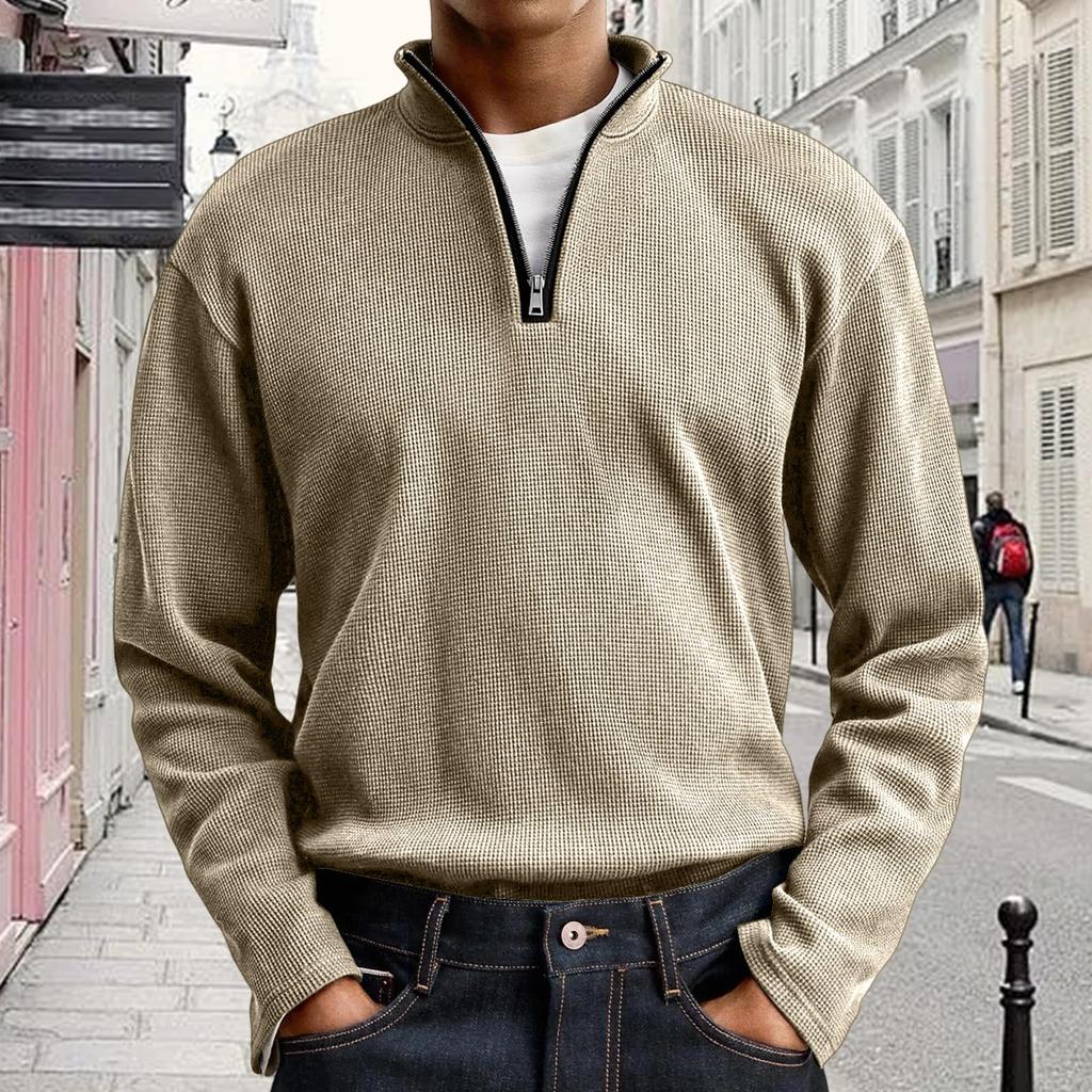 Мужской повседневный пуловер, легкий свитшот с горловиной, рубашки с длинным рукавом