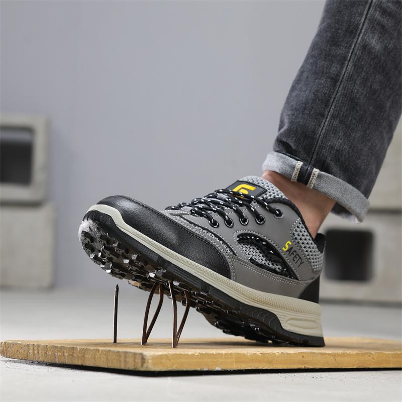 New  Fashion Summer Work Safety Shoes Sneakers Anti Smashing Anti Piercing Soft Anti Slip Wear-resistant Male Boots Footwear