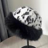 Winter Plush Ear Protection Cap Windproof Keep Warm Headgear Fluffy Fur Fisherman Hat for Women Fashion Female Hat Gifts