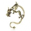 Popular Goth Punk Style Personality Dragon Earrings For Women, Creative Ear Hangers