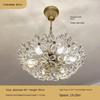 Light Luxury Dining Room Chandelier Lighting Crystal Retro Creative Personalized Petal Living Room Bedroom Light