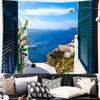 Window Mountain Landscape Tapestry Sea Window Forest Wall Hanging Living Room Living Room Decoration Tapestry