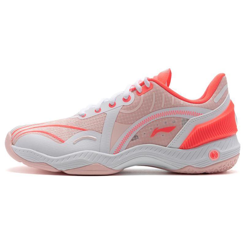 Li Ning Raid Резиновая амортизация, износостойкие, низкие, для бадминтона, унисекс, Бело-красные AYZT009-2