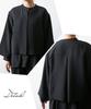 Черный деловой Изготовлен из японской ткани, многослойный пиджак с воротником из натурального материала, длинный, свободный, зауженный, блузка, доступны большие размеры Черный LL [Nissen]