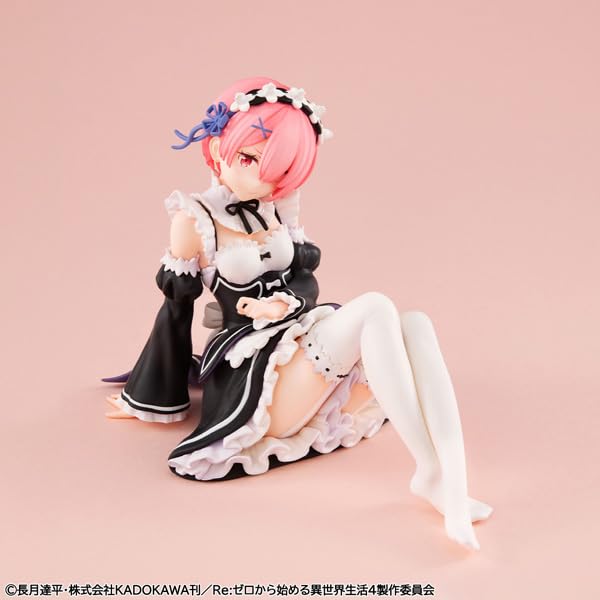 MegaHouse Мелти Принцесса Начинает Жизнь в Другом Мире Рам Фигурка ПВХ Смола Полная Фигурка «ReZero - Мир» Карманного Размера (приблизительно. 90мм) - Предварительно окрашенный