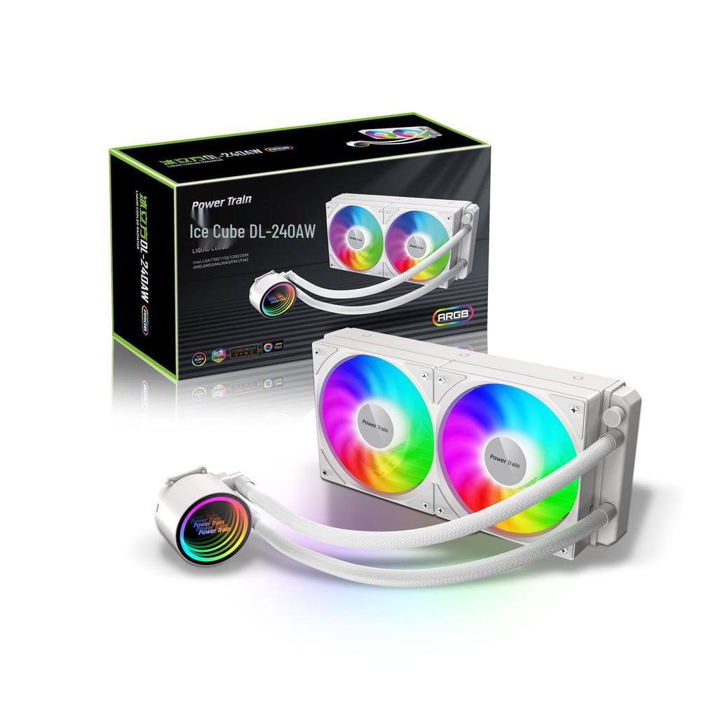 240 Водяной радиатор ARGB с интеллектуальным вентилятором с регулируемой скоростью и многоплатформенной совместимостью