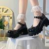 Lace Socks Lolita Transparent Mesh Crew Socks Sweet Ruffled Bowknot Cute Love Heart Pattern Summer Thin Ankle Socks Underwear