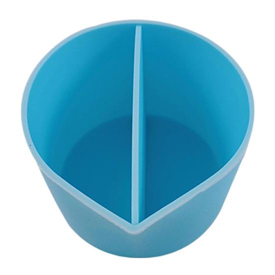 Чашка для смешивания цветов в форме капли воды, синяя мягкая силиконовая чашка для смешивания цветов DIY, УФ-смола, мерная чашка для жидкости