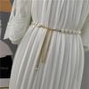 2025 New Women's Belt Shell Pearl Waist Chain Decorative Matching Dresses Simple Atmosphere Has Temperament 666
