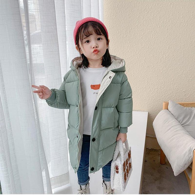 New Children's Down Jacket Boys Girls Winter Clothes Korean Cotton Padded Clothes Baby Thickened Coat