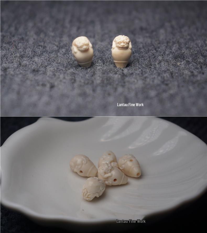 Pixiu Mammoth Ivory Carved Accessory: DIY Bracelet Pendant