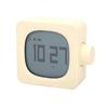 Vintage Cube Smart Alarm Clock with Night Light Rotating Switch Rechargeable Bedside Alarm Clock