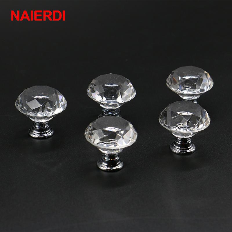 NAIERDI фурнитура для дверей, ручка для дверей. Хрустальная, алмазная форма