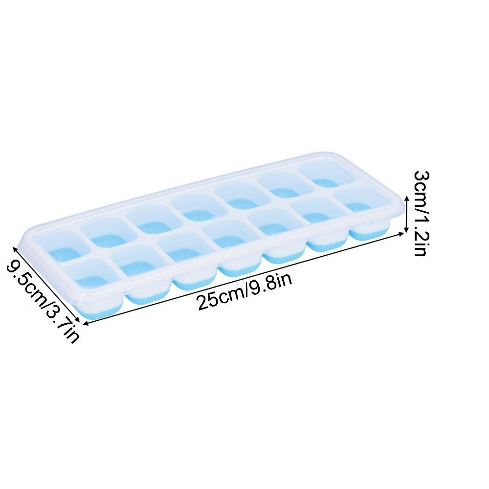 2pcs Food Grade Silicone Ice Cube Tray Removable Lid Freezer Ice Mold Stackable Ice Cube Mold Home