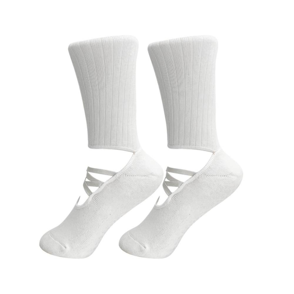 Breathable Fabric Grip Pilates Socks Mid Tube Length Harajuku Street Socks  Casual Wear