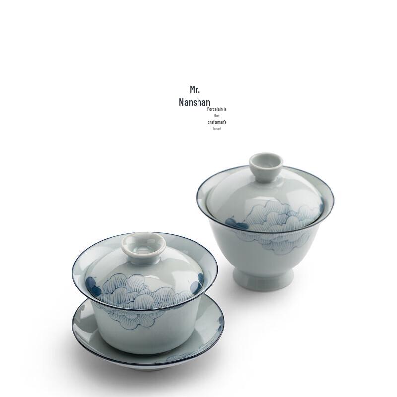 Nanshan Xiansheng Hand-painted Ceramic Gaiwan
