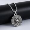 Новый ретро-подвеска-указатель компаса, летнее мужское длинное ожерелье в стиле хип-хоп, аксессуар