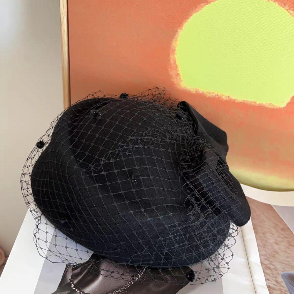 Элегантная шляпка-таблетка Британский стиль Кепка стюардессы Винтажная шляпка-фасцинатор Ужин