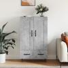 VidaXL Highboard Concrete Grey 69.5x31x115 Cm Engineered Wood 830320