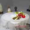 18cm Transparent Flying Saucer Plate Dry Ice Japanese Dishes Diet Plate Dessert Plates Sushi Plates Catering Fruits Salad Bowl