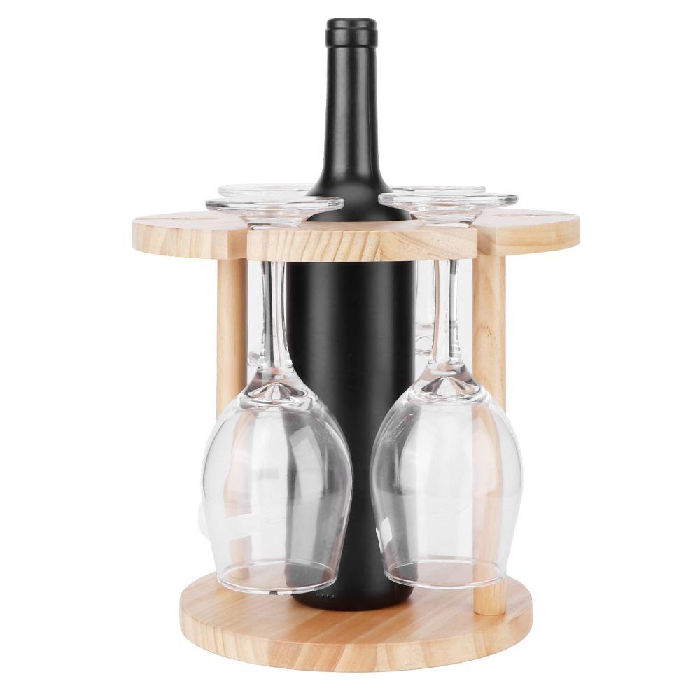 Holds Six Glasses Wine Glass Holder Wooden Wine Bottle Holder Wooden Wine Rack Countertop