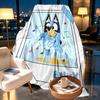 Bluey Print Blanket - Soft & Comfortable, for Bedroom, Travel, Sofa, Home Decoration - Birthday Christmas Gift for Friend