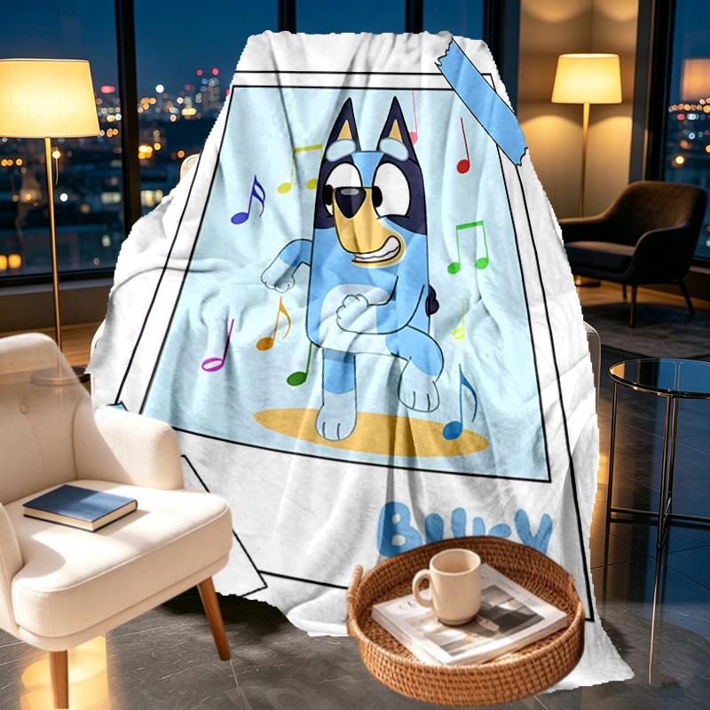 Bluey Print Blanket - Soft & Comfortable, for Bedroom, Travel, Sofa, Home Decoration - Birthday Christmas Gift for Friend