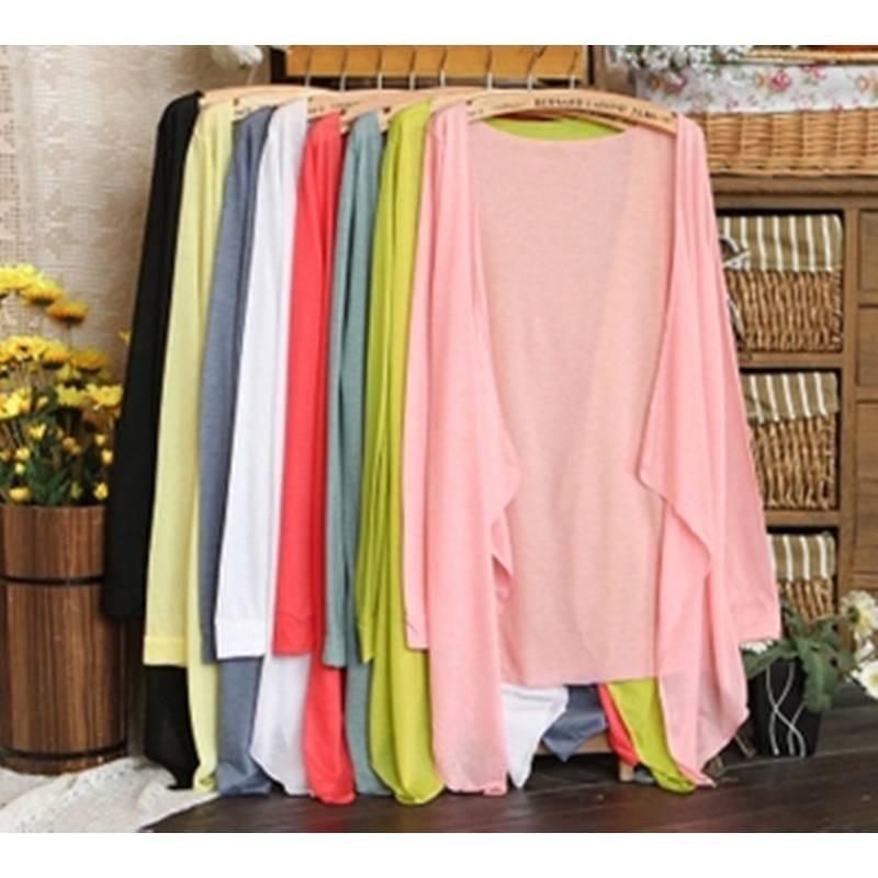 Elegant Korean Long Sleeve Sun Protection Shirt Lightweight Airy Cardigan For Women