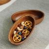 Handcrafted Boat-shaped Bowl Natural Wood Tray Food Bread Tray Snack Tray  Tea Refreshment