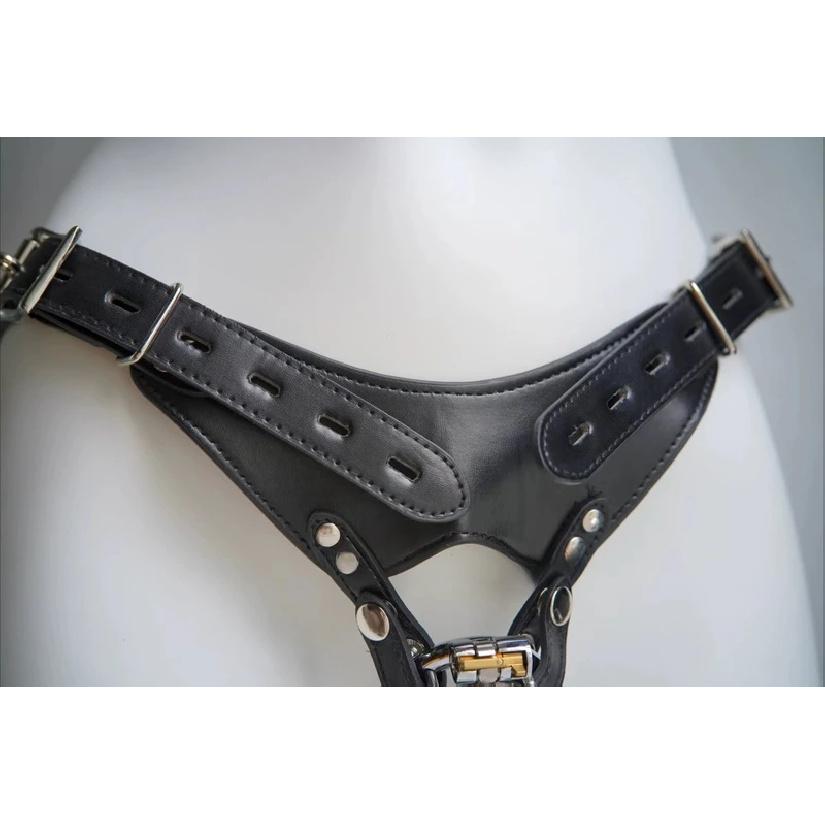 PU Leather Male Chastity Belt Accessory Strap Butterfly Chastity Belt Abstinence Restraint Men's Three-way Thong Adult Sex Toys
