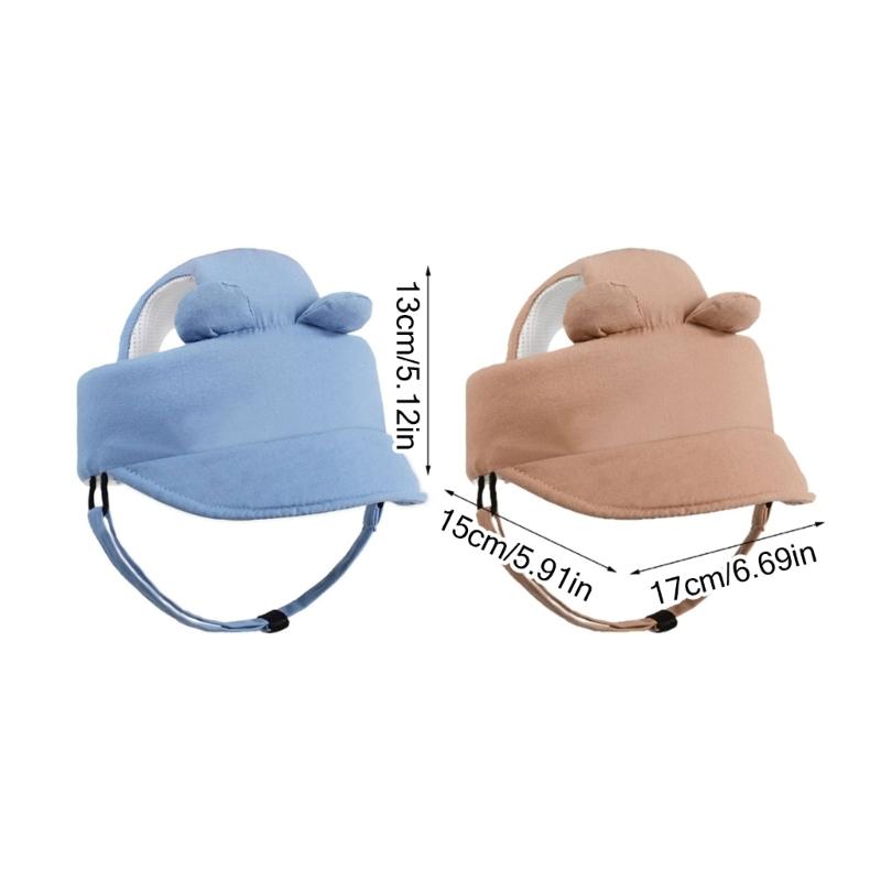 Breathable Infant Safety Helmets Hat Solid Color Lightweight Design Head Protector for Learning to Walk Toddler Baby