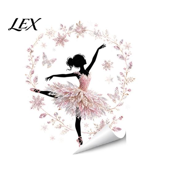 Removable Vinyl Wall Decor Christmas Ballet Girl Static Window Clings, Xmas Glass Decals, Winter Non Adhesive Residue Film Ballerina Elf Stickers for