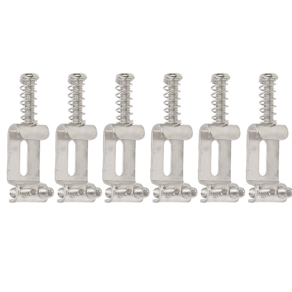 6PCS 10.5mm Width Tremolo Bridge Saddles Metal Bridge Saddle Replacement  For Guitar