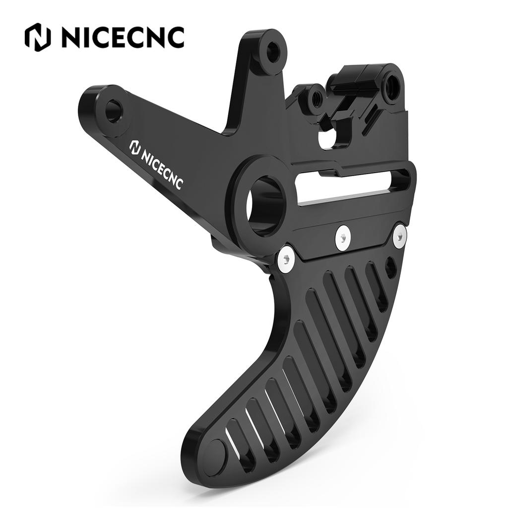 NICECNC Для KTM EXC 300 EXC-F 350 2004-2024 Задний кронштейн двойного суппорта Защита тормозного диска для трюков Для Husqvarna TE 300 GasGas EC 300