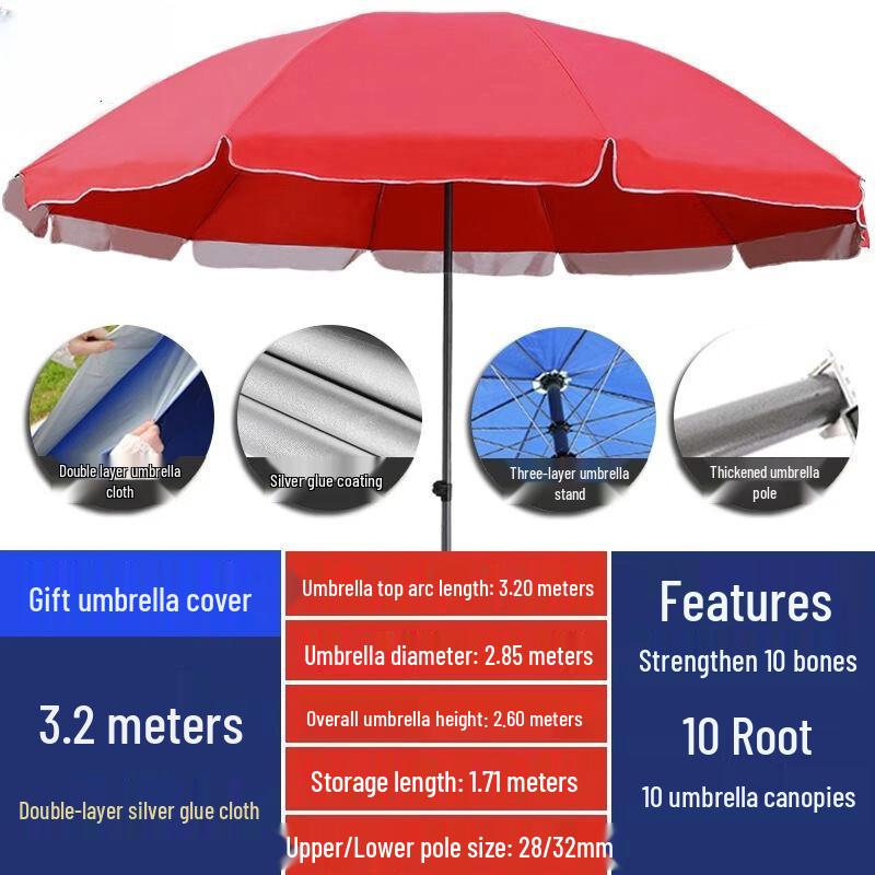 Jinggong Outdoor Thickened Commercial Sun Shade & Advertising Umbrella