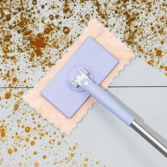 Автоматическая швабра с зажимом для ткани и тряпкой, вращающаяся на 360 градусов удлиненная швабра, сухая/влажная двойная швабра для уборки дома