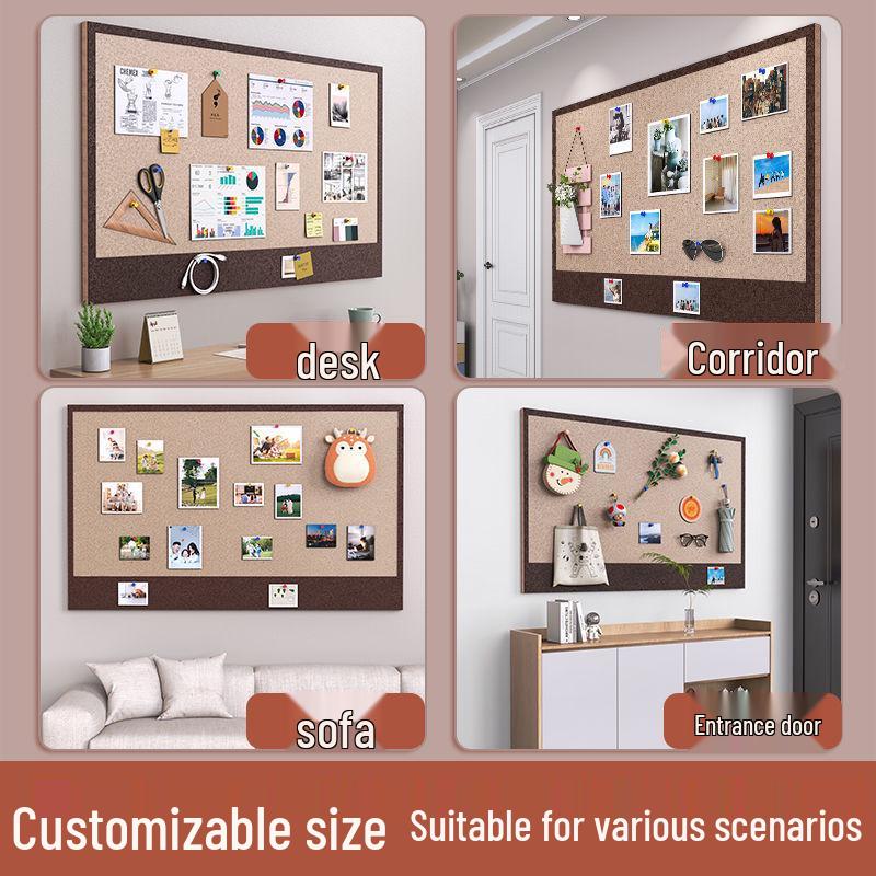 Creative Felt Cork Board Wall Sticker - Punch-Free Decorative Photo Wall Atmosphere Panel