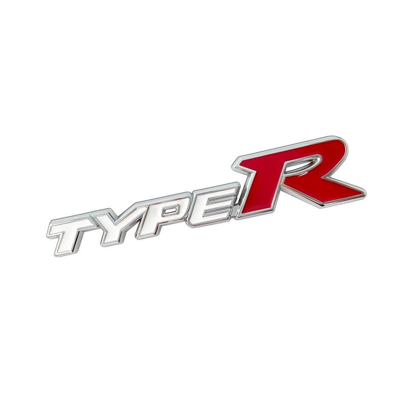 3D Metal Car StickerType R Typer Logo Front Grille Emblem Trunk Rear Stickers Badge For Honda TYPER Civic XR-V HR-V Accord