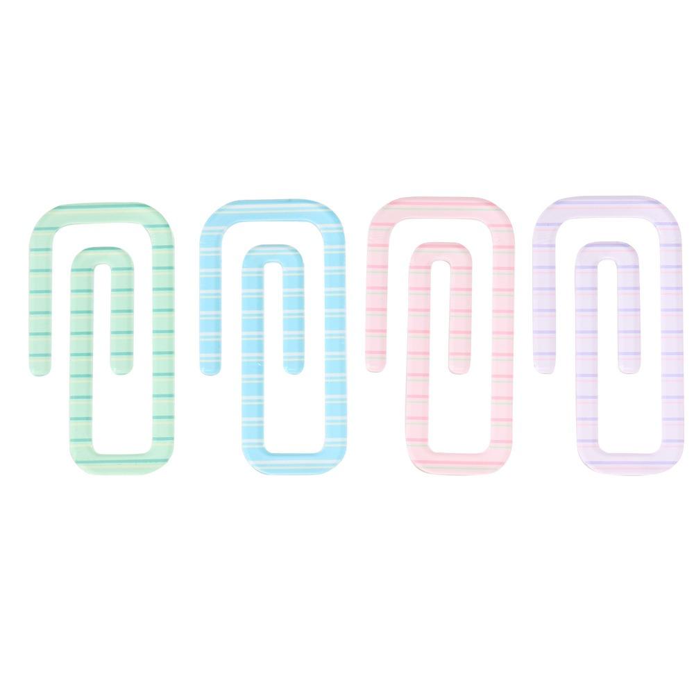 Закладка в форме скрепки, полосатая, креативная, для чтения, мини-маркер страницы книги, книги